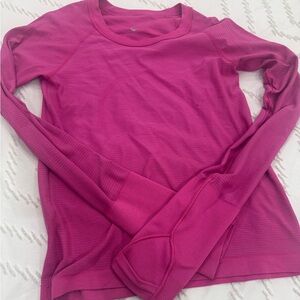 lululemon athletica Fuchsia Long Sleeve Top